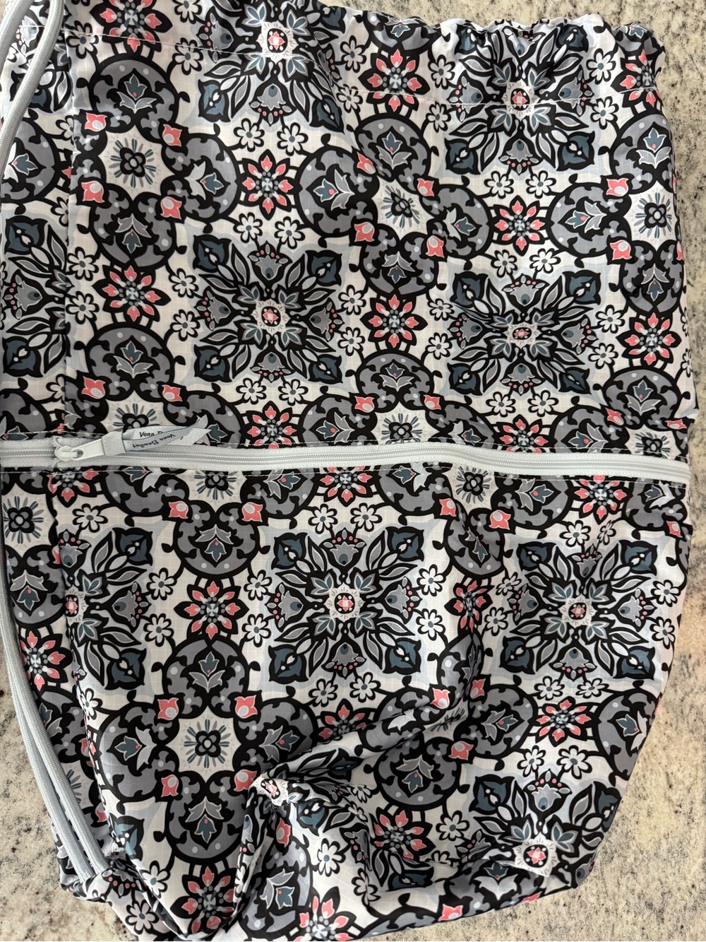 Vera Bradley Large Travel Laundry Bag Drawstring Floral Retired Print